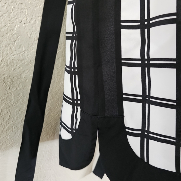 NWT Ann Taylor Monochrome Checkered Mini Dress - Picture 7 of 10